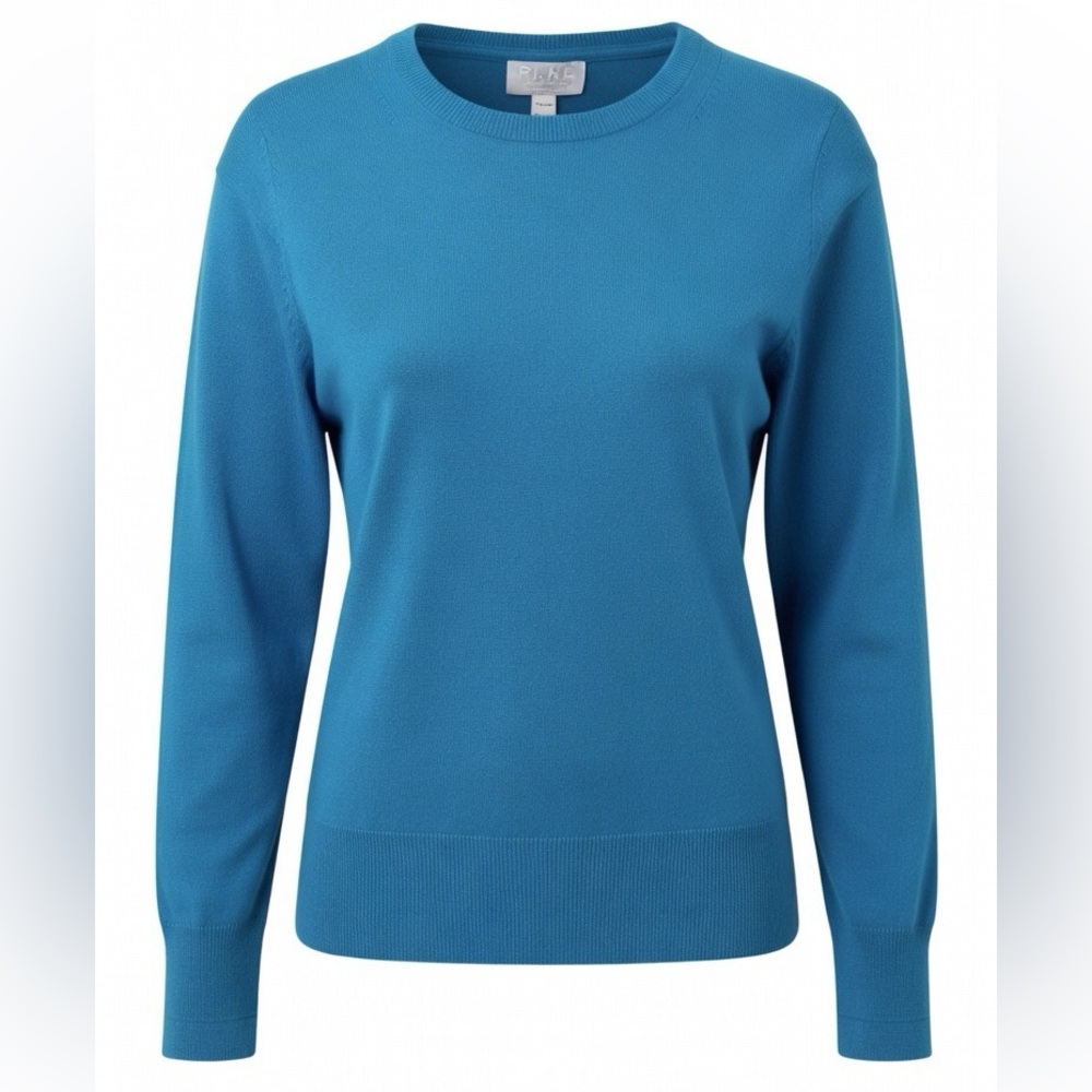 PURE Collection 100% Cashmere dark teal Crewneck Sweater small sz 2